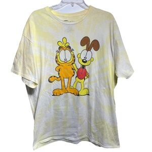 Garfield T-Shirt Adult Size XL Tie DyeShort Sleeve